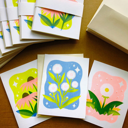 Risograph Wildflowers Greeting Card Set