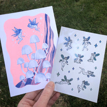 Fairy Inkcaps Risograph Print