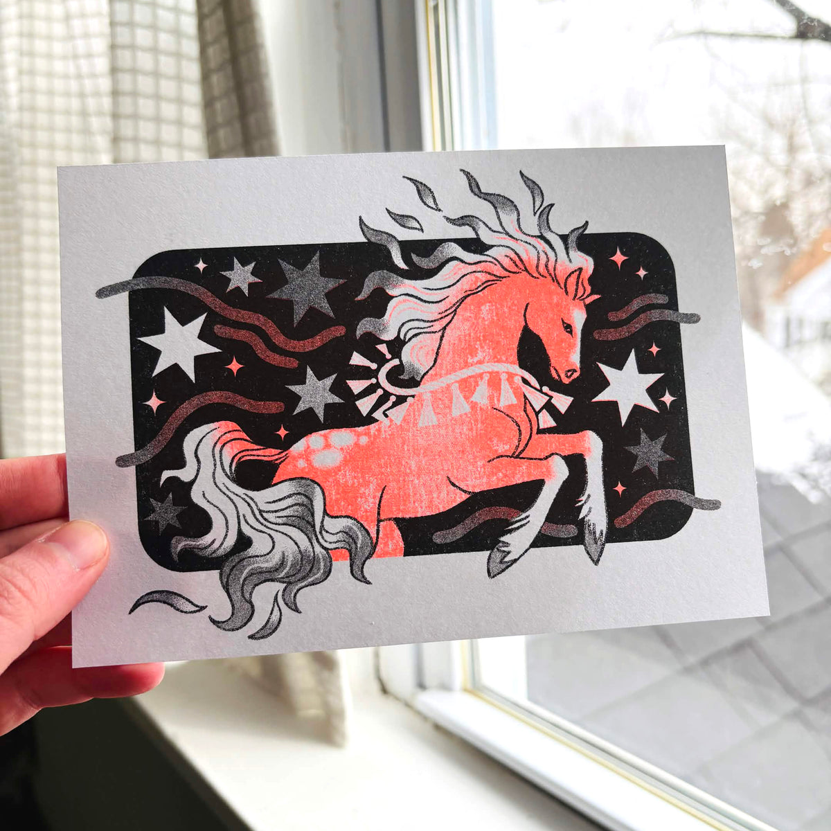 Year of the Horse Risograph Print