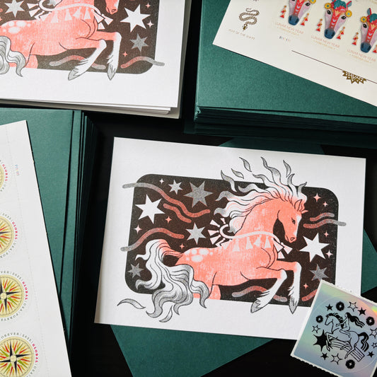 Year of the Horse Risograph Print