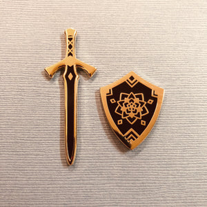 Sword and Shield Enamel Pins